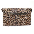 029NSK-BROWN LEOPARD VEGAN LEATHER CROSSBODY BAG